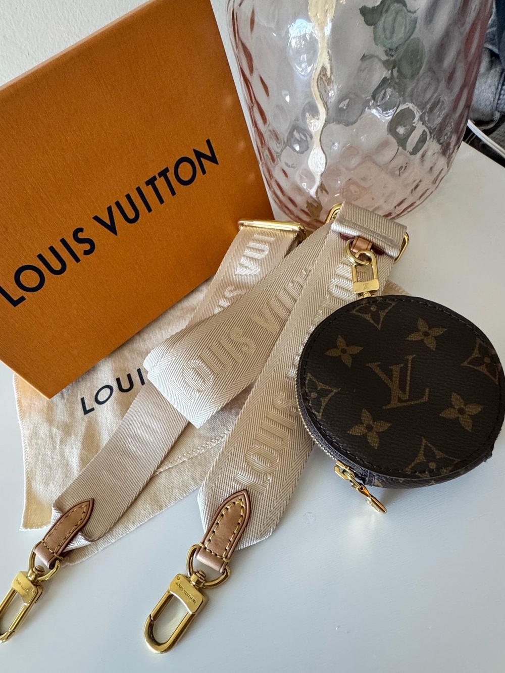 Louis Vuitton Jacquard Strap + Round Purse